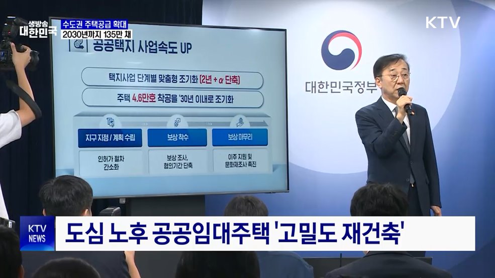 "주택 공급 속도전"···2030년까지 수도권에 135만 가구