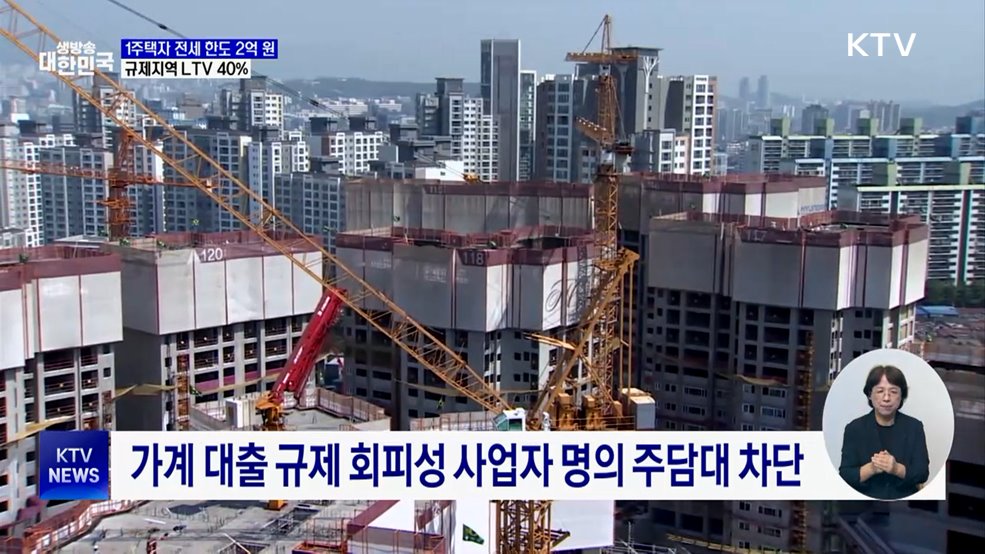 1주택자 전세대출 2억까지···규제지역 LTV 40%로 축소