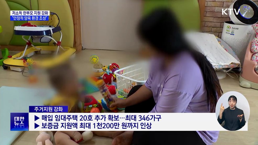 내년 저소득 한부모에 양육비·주거지원 강화