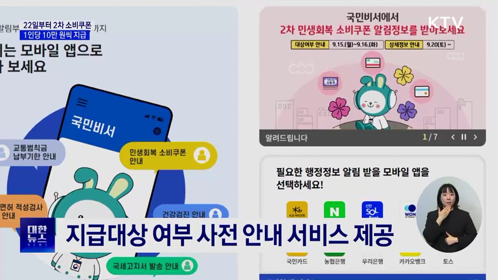 22일부터 국민 90%에 2차 소비쿠폰···1인당 10만 원