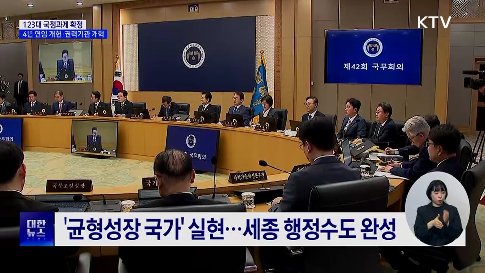 정부, 123대 국정과제 확정···"나침반 삼을 것"