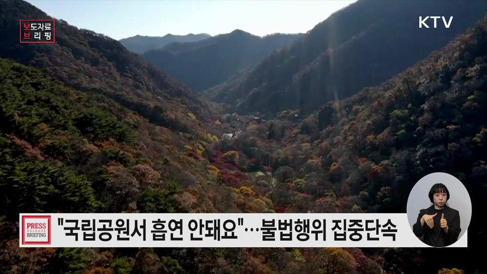 가을 성수기 국립공원 불법·무질서 행위 집중단속