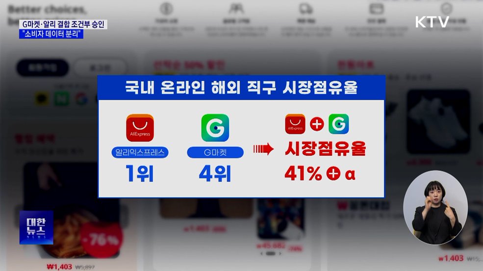 G마켓·알리 기업결합 조건부 승인···"소비자 데이터 분리"