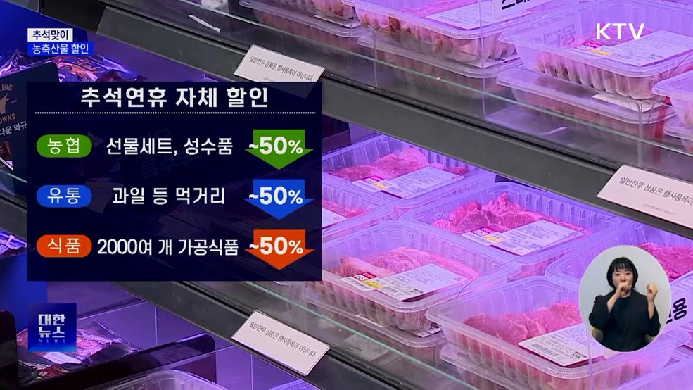 추석 한우 최대 50% 할인···온·오프라인 981곳 참여