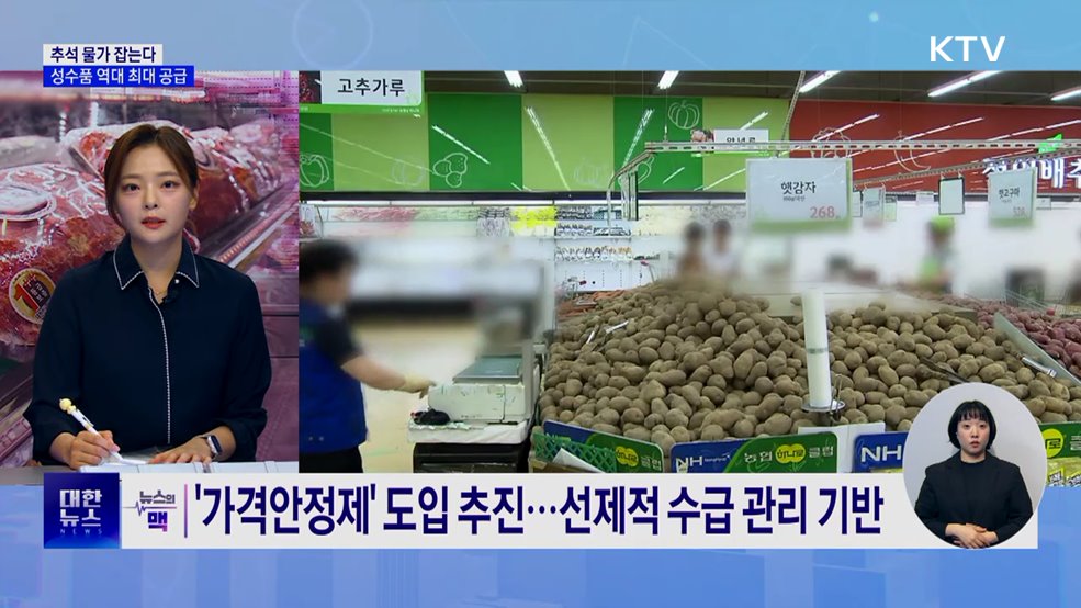 추석 물가 잡는다···성수품 역대 최대 공급 [뉴스의 맥]