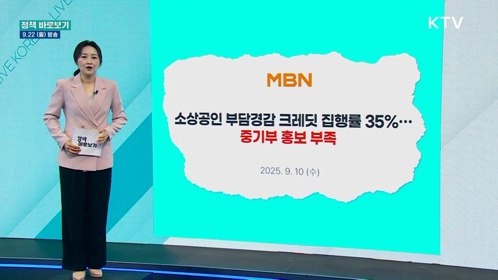 중기부 "부담경감 크레딧 지원 관련 예산 연내 모두 집행"