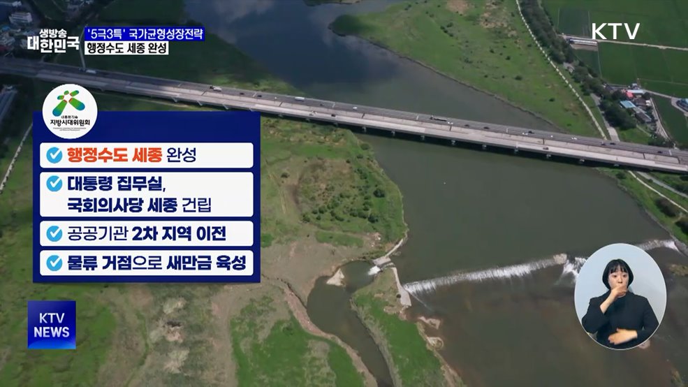 '5극3특' 국가균형성장전략 확정···행정수도 세종 완성