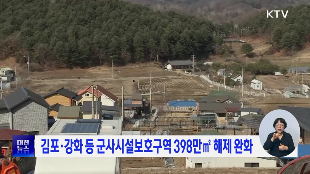 김포·강화 등 군사시설보호구역 398만㎡ 해제 완화