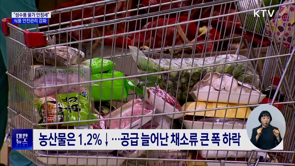 농산물 물가 1.2%↓···축산물·가공식품 할인 지속