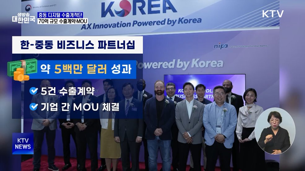 중동 디지털 수출개척단, 두바이서 70억 수출계약·MOU