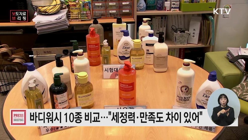 [바디워시 품질 비교 결과] 피지 세정력 전 제품 우수, 미세먼지 세정력 차이 있어