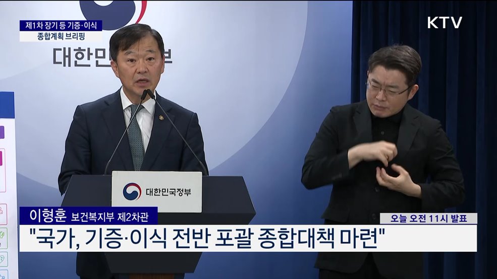 제1차 장기 등 기증·이식 종합계획 브리핑