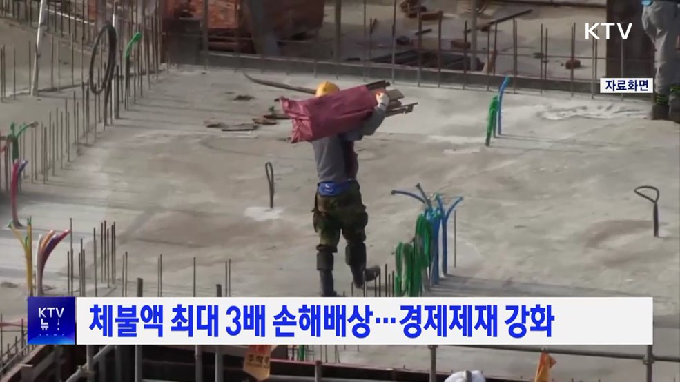 체불액 최대 3배 손해배상···경제제재 강화