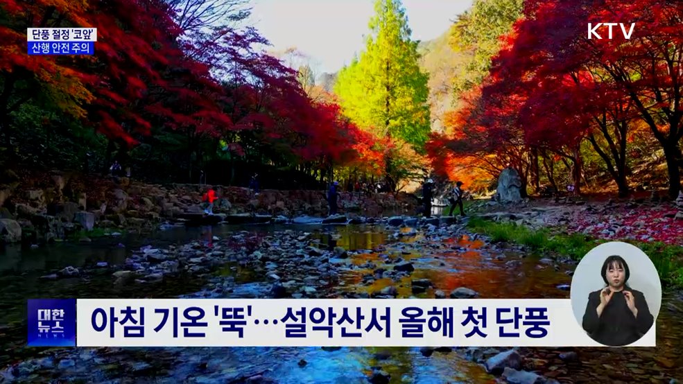 가을 산행 성수기···안전 사고 '주의'