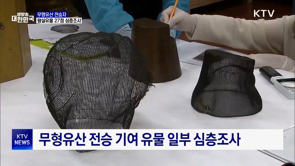 무형유산 전승자, 수장고 속 왕실유물 27점 조사
