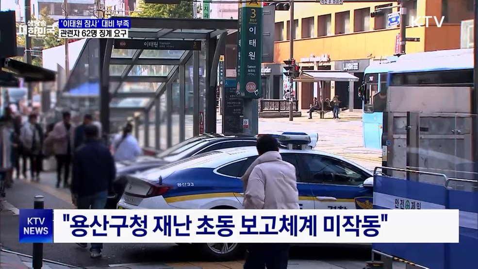 '이태원 참사' 경찰 대비 부족···관련자 62명 징계 요구