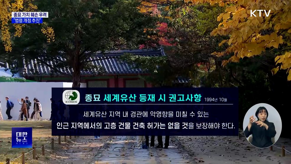 "종묘 가치 훼손 우려···문화유산 지킬 것"
