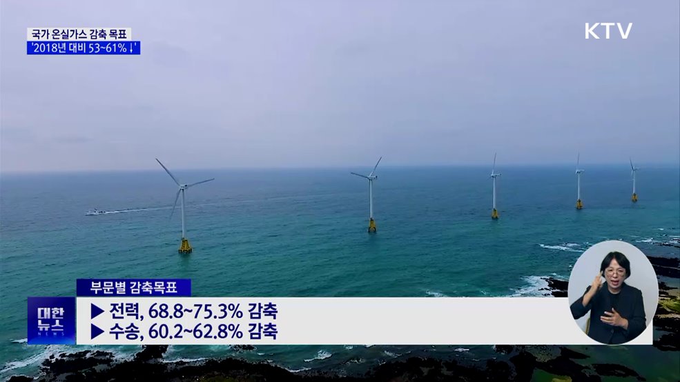 탄녹위 "2035년까지 온실가스 53~61% 감축"