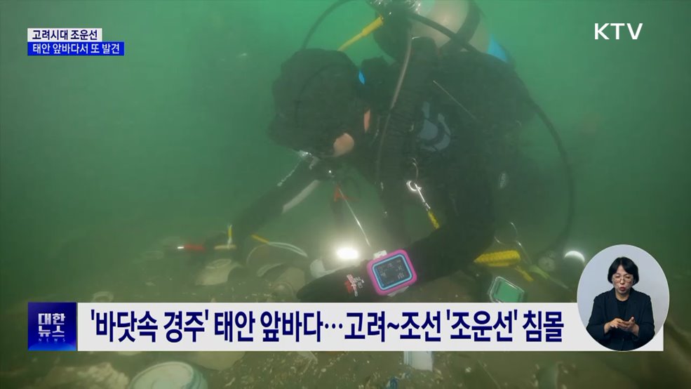 태안에서 또 '난파선 흔적'···내년 본격 발굴