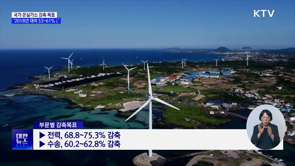 탄녹위 "2035년까지 온실가스 53~61% 감축"