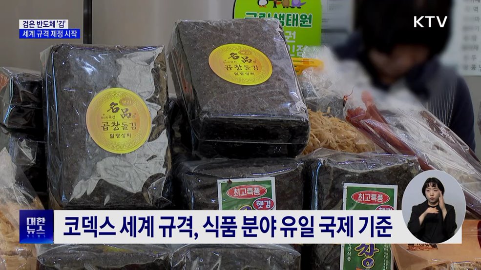 검은 반도체 '김', 세계 규격 제정 시작