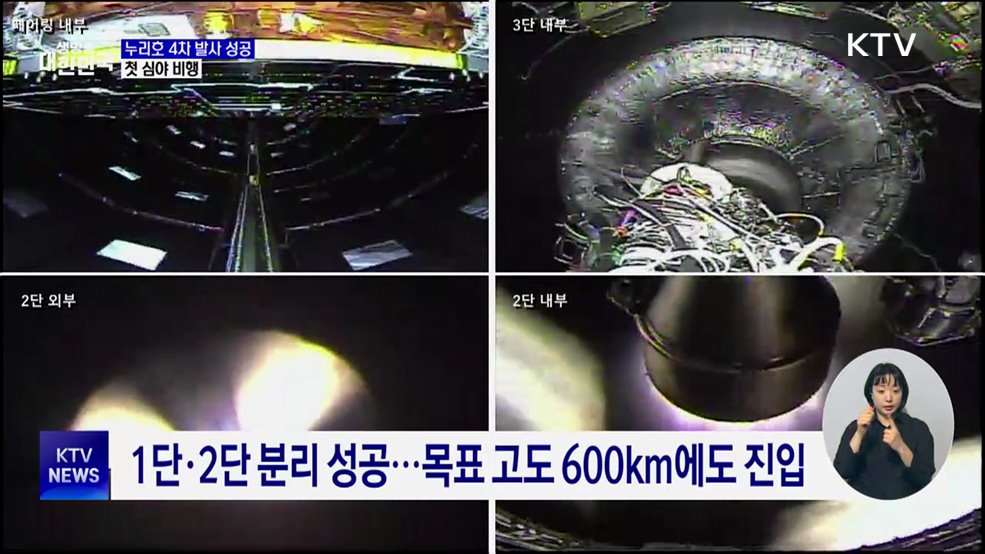 누리호 4차 발사 성공···이 시각 나로우주센터