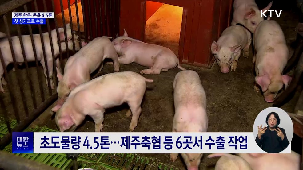 제주 한우·돼지고기, 첫 싱가포르 수출길