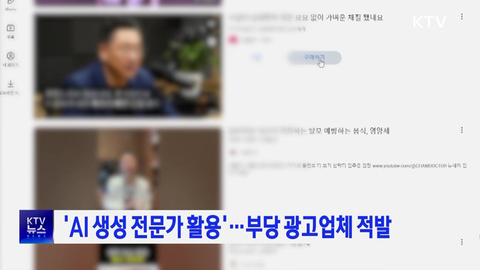 'AI 생성 전문가 활용'···부당 광고업체 적발