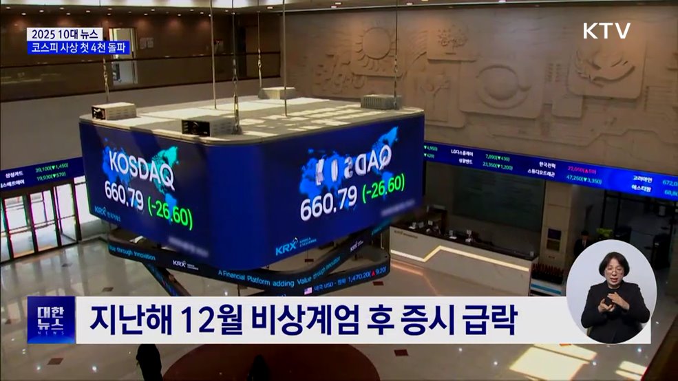 코스피 첫 4천 선 돌파···'코리아 디스카운트' 해소 5천 시대 [10대 뉴스]