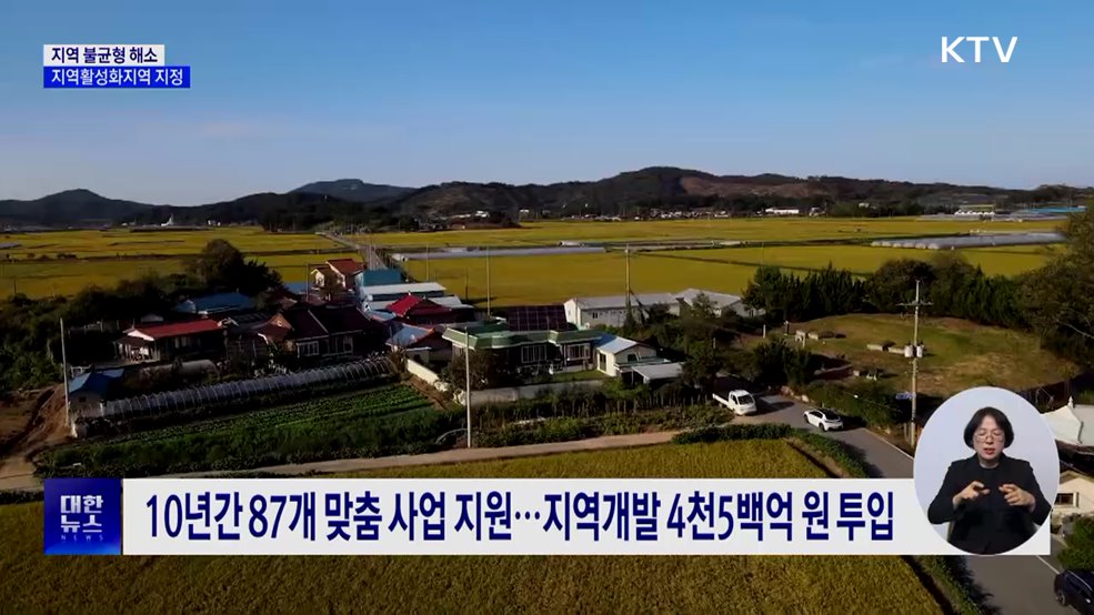 지역 불균형 해소···'지역활성화지역' 21개 지정