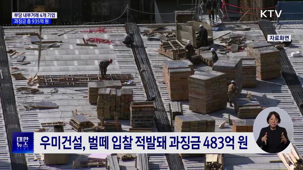 공정위, 부당 내부거래 4개 기업에 과징금 935억 원