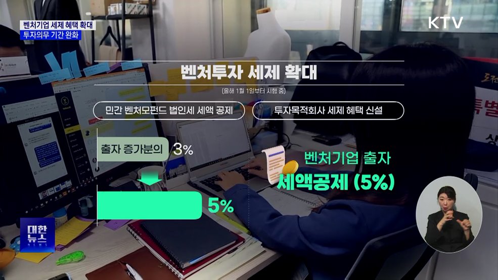 민간 벤처모펀드 세액 공제 확대···투자의무 기간 완화