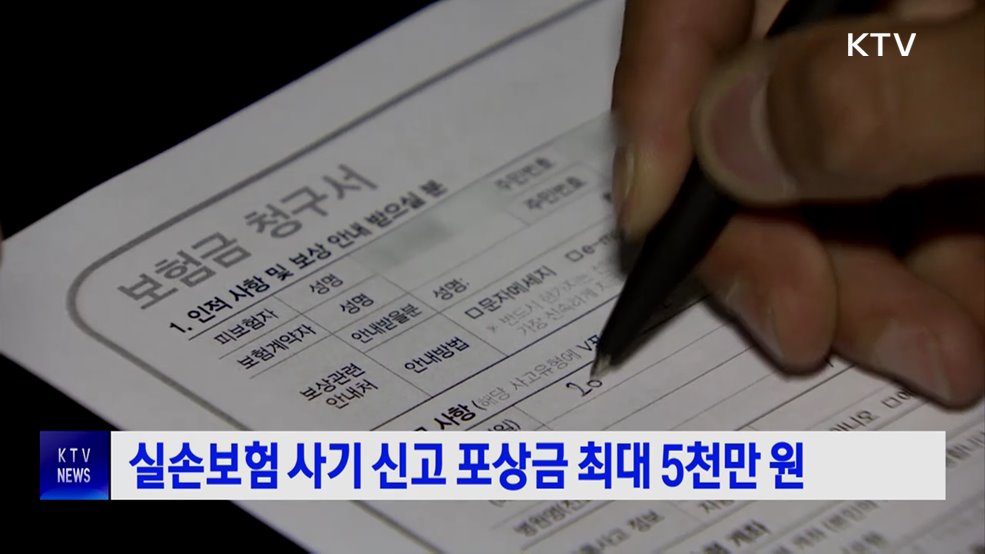 실손보험 사기 신고 포상금 최대 5천만 원