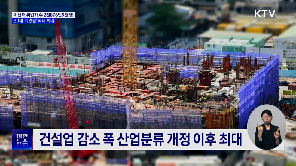 취업자 증가 폭 둔화···30대 '쉬었음' 역대 최대