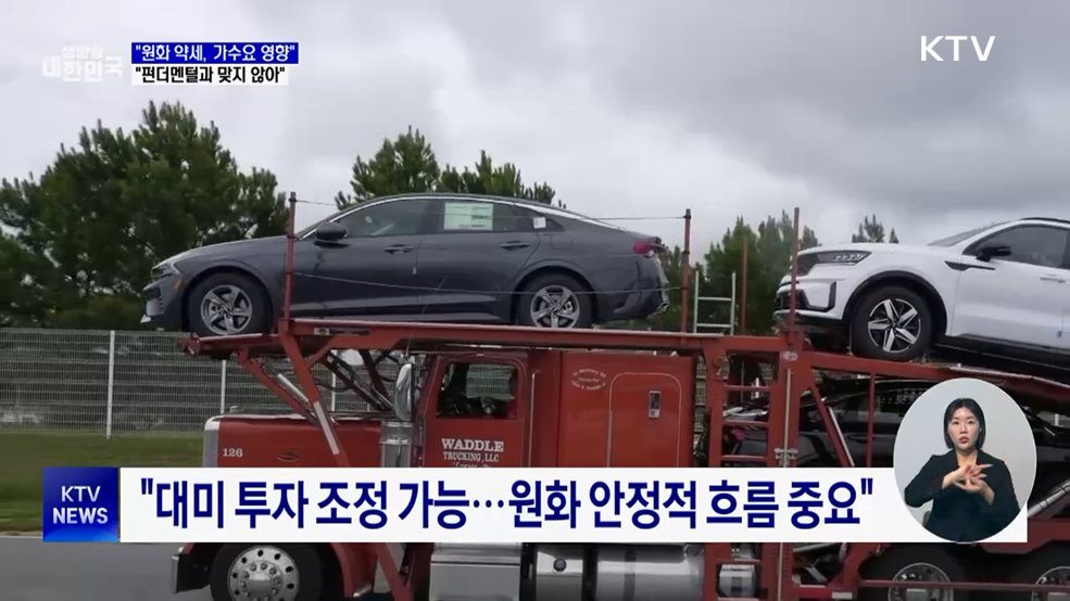 "원화 약세, 펀더멘털과 맞지 않아···가수요 영향"