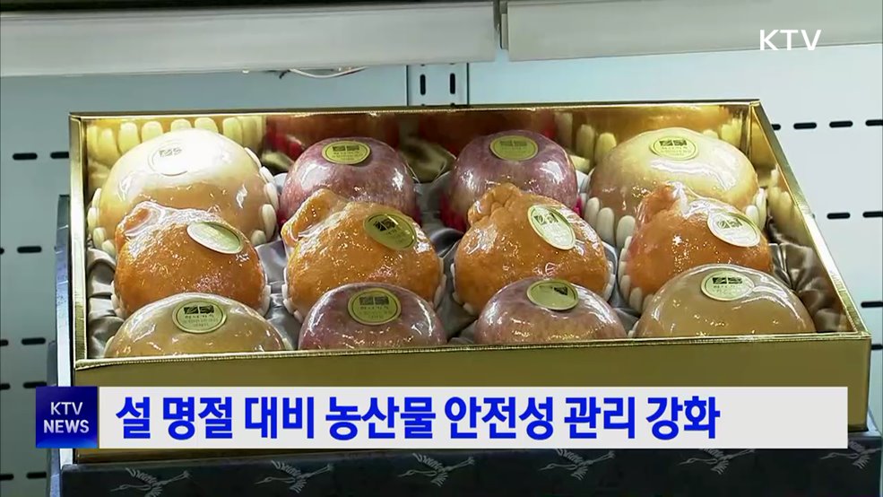 설 명절 대비 농산물 안전성 관리 강화