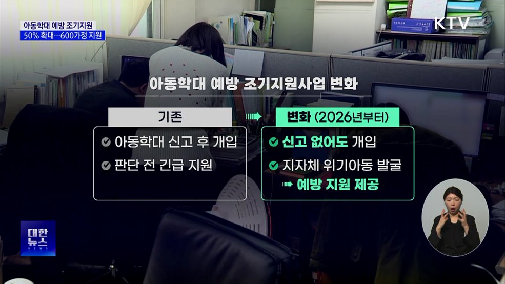 아동학대 예방 조기지원 대상 50% 확대···600가정 지원