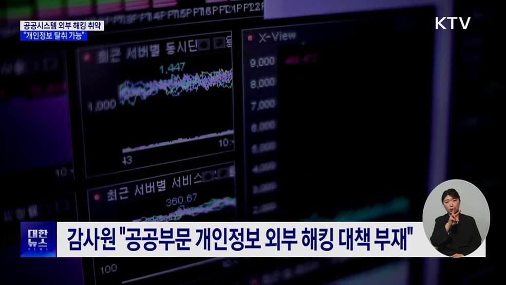 감사원 "공공시스템 외부 해킹 취약"