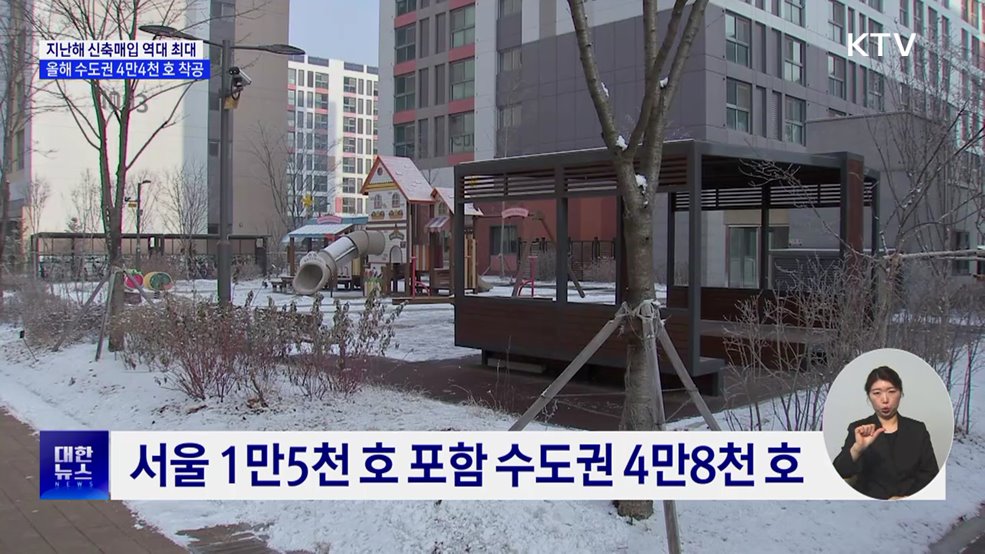 지난해 신축매입 역대 최대···올해 수도권 4만4천 호 착공