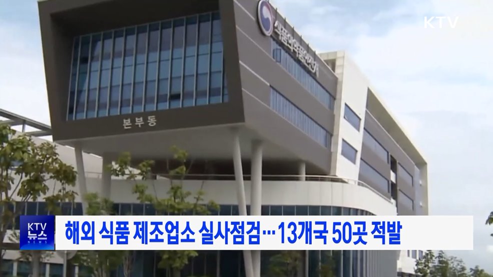 해외 식품 제조업소 실사점검···13개국 50곳 적발