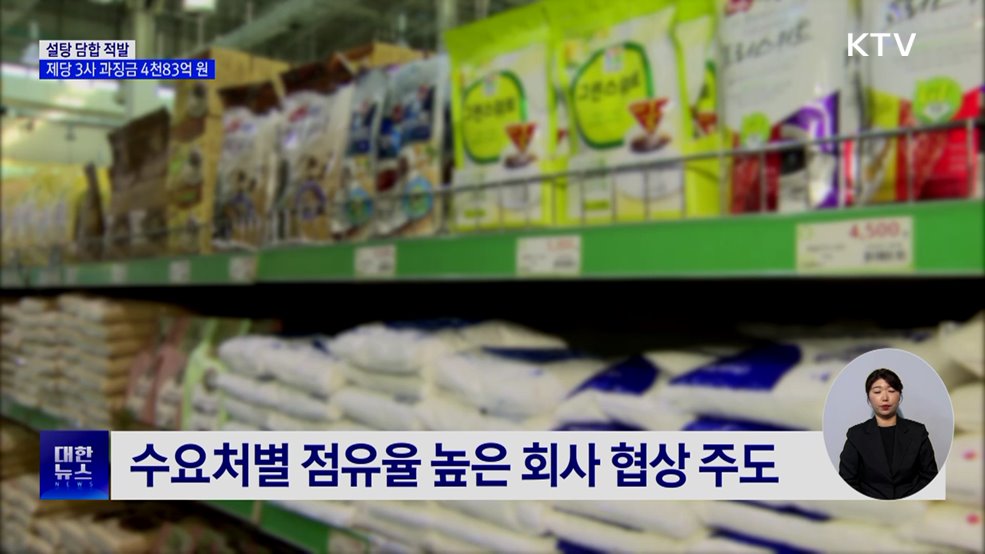 '설탕 담합' 제당 3사 과징금 4천83억 원 부과