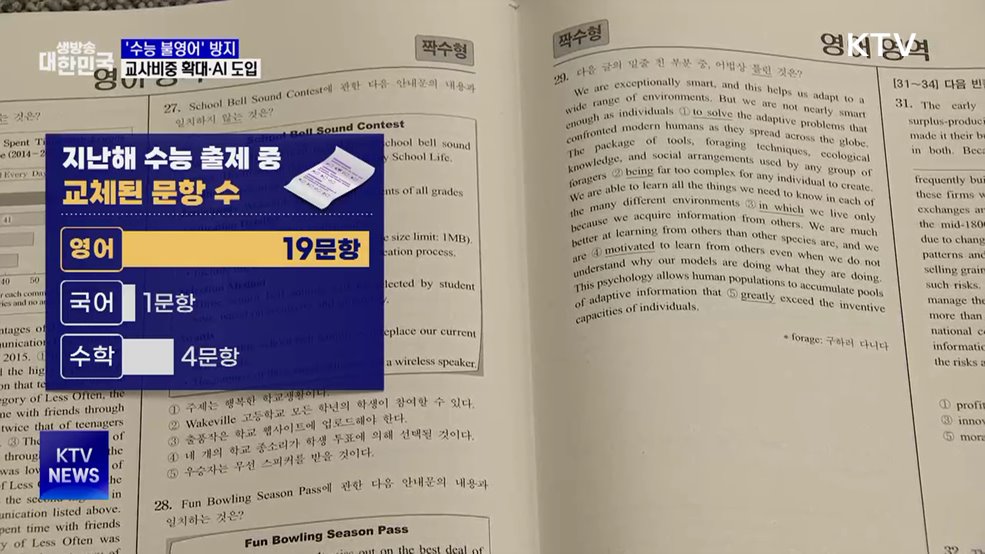 '불영어' 방지 대안···"AI로 지문 만들고 검토"