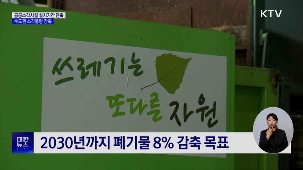 공공소각시설 설치기간 단축···수도권 소각물량 감축