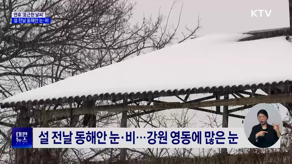 '낮 최고 18도' 포근한 설 연휴···동해안 눈·비