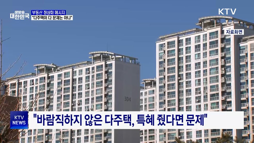 "바람직하지 못한 다주택 특혜 철저히 회수"