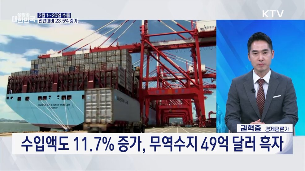 2월 1~20일 수출 역대 최대···반도체 수출 호조 [오늘의 이슈]