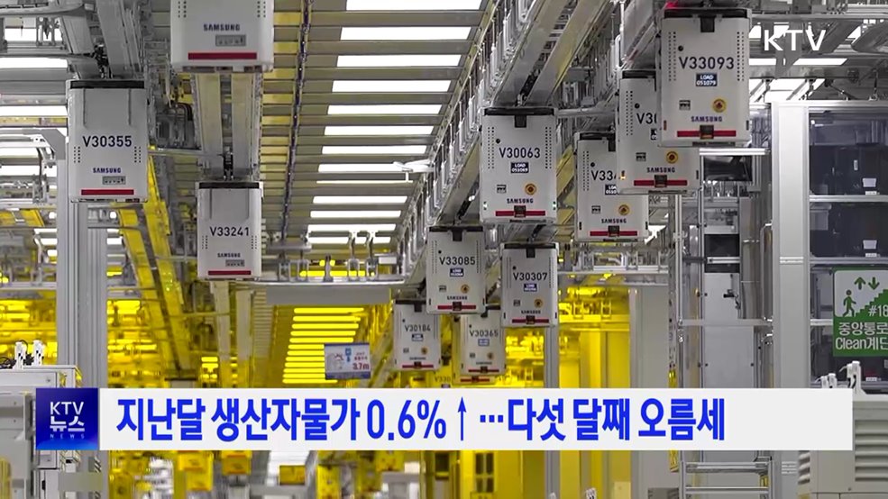 지난달 생산자물가 0.6%↑···다섯 달째 오름세