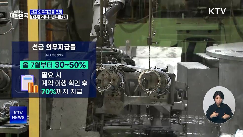 '선금 의무지급률' 조정···'대산 1호 프로젝트' 2조 원 투입