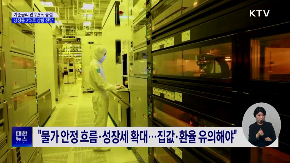 기준금리 동결···성장률 2%로 상향 전망