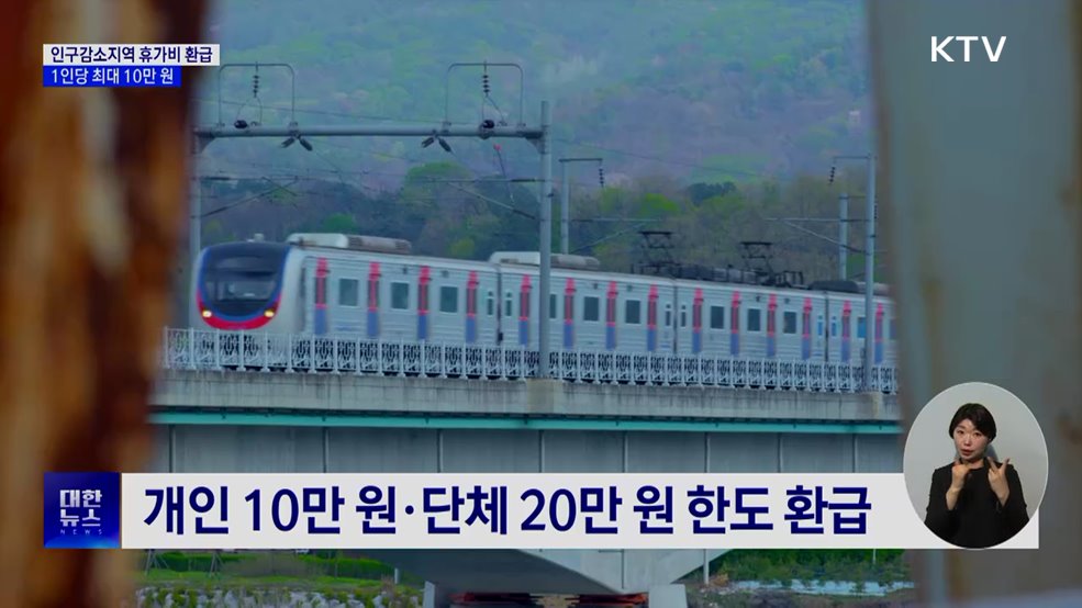 인구감소지역 여행하고 휴가비 돌려 받으세요